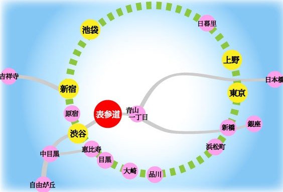 東京・原宿 方面から明治神宮までの地図（周辺マップ）PDF付き